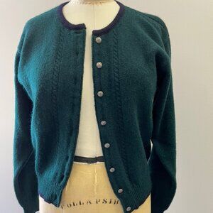 Forest Green Wool Cardigan